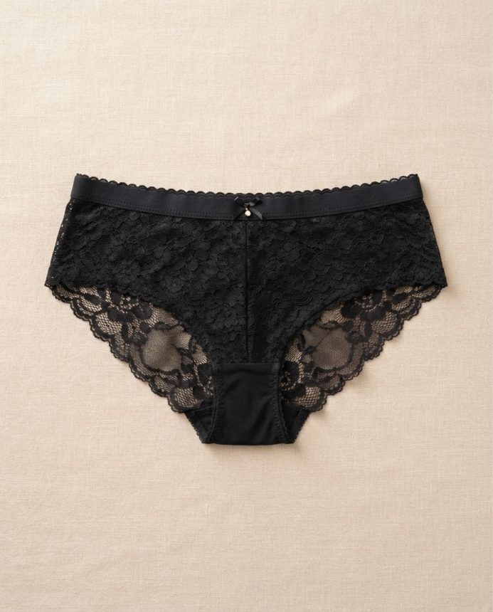 panty black lace hipster