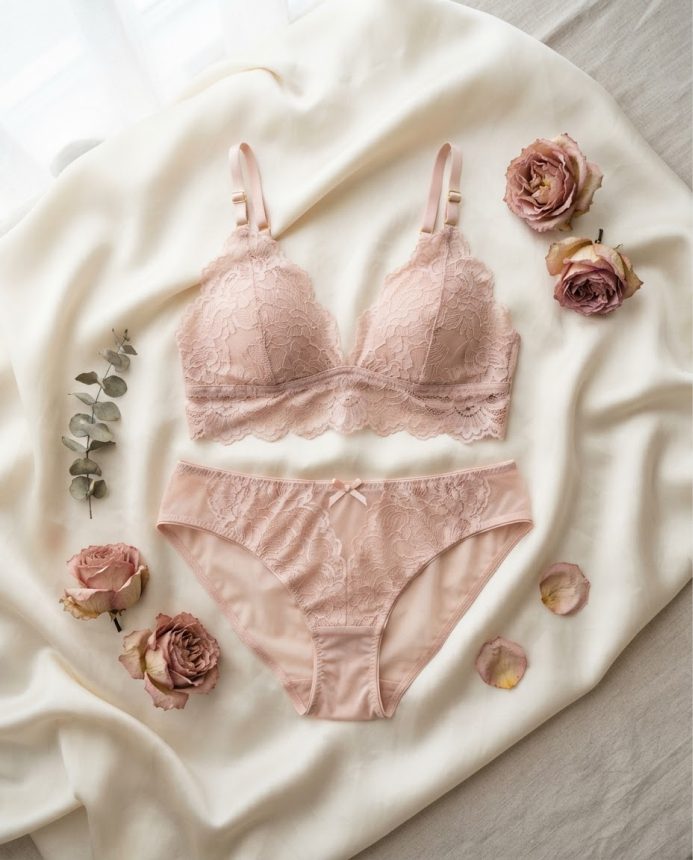 set blush lace