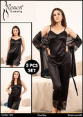 Roses Luxury 5-Piece Nightwear Set