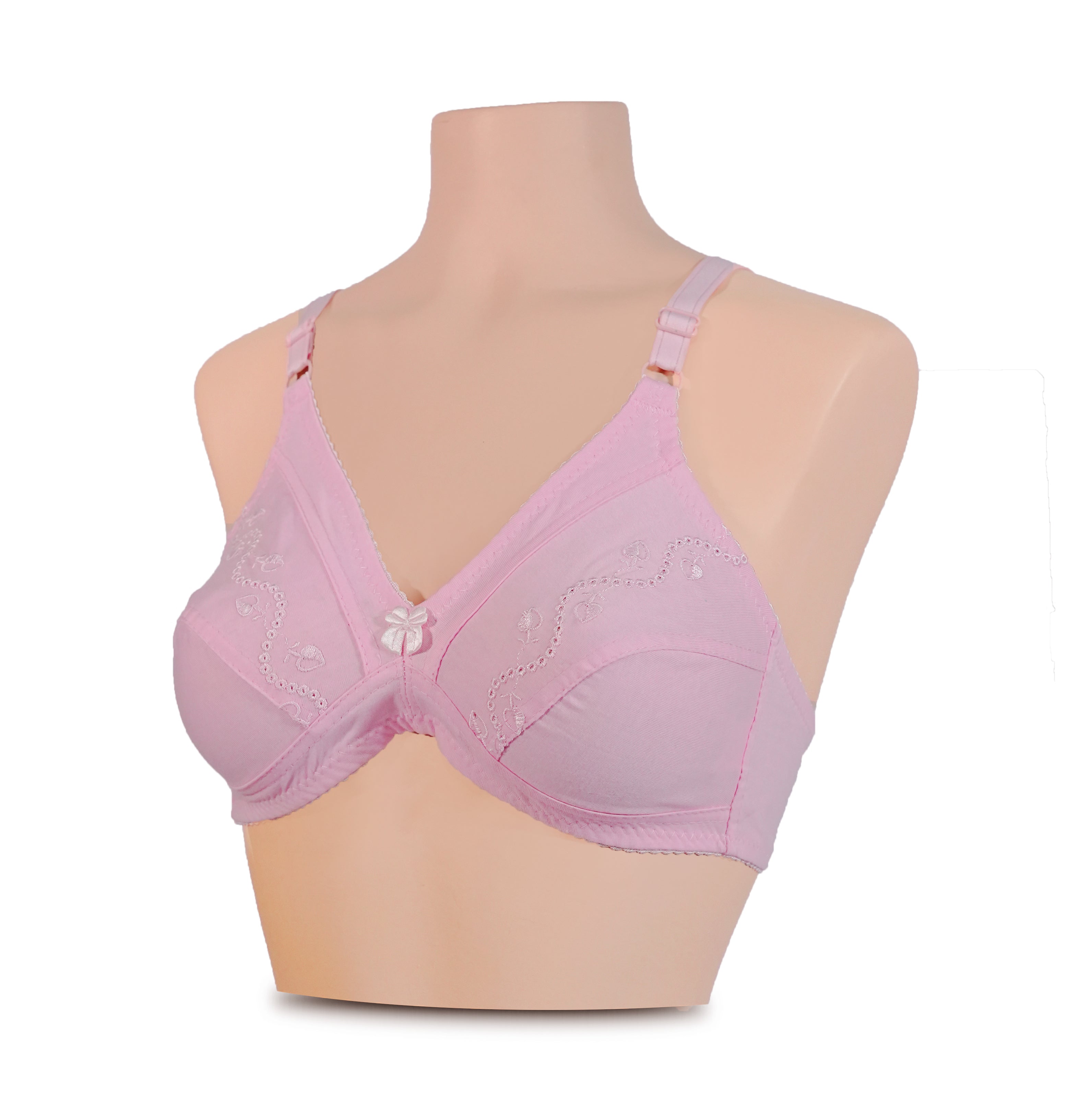 Soft-Embroidery Bra For Daily Wear - Pack Of 2