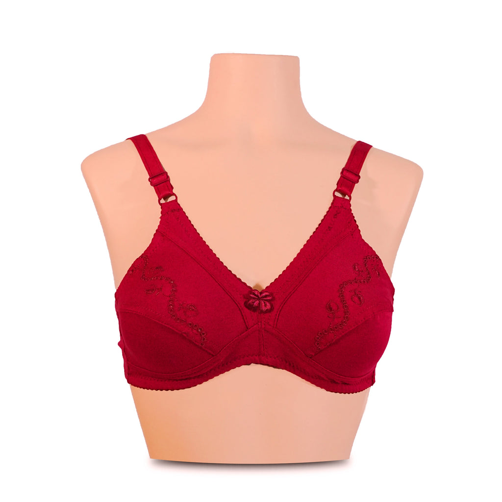 Soft-Embroidery Bra For Daily Wear - Pack Of 4