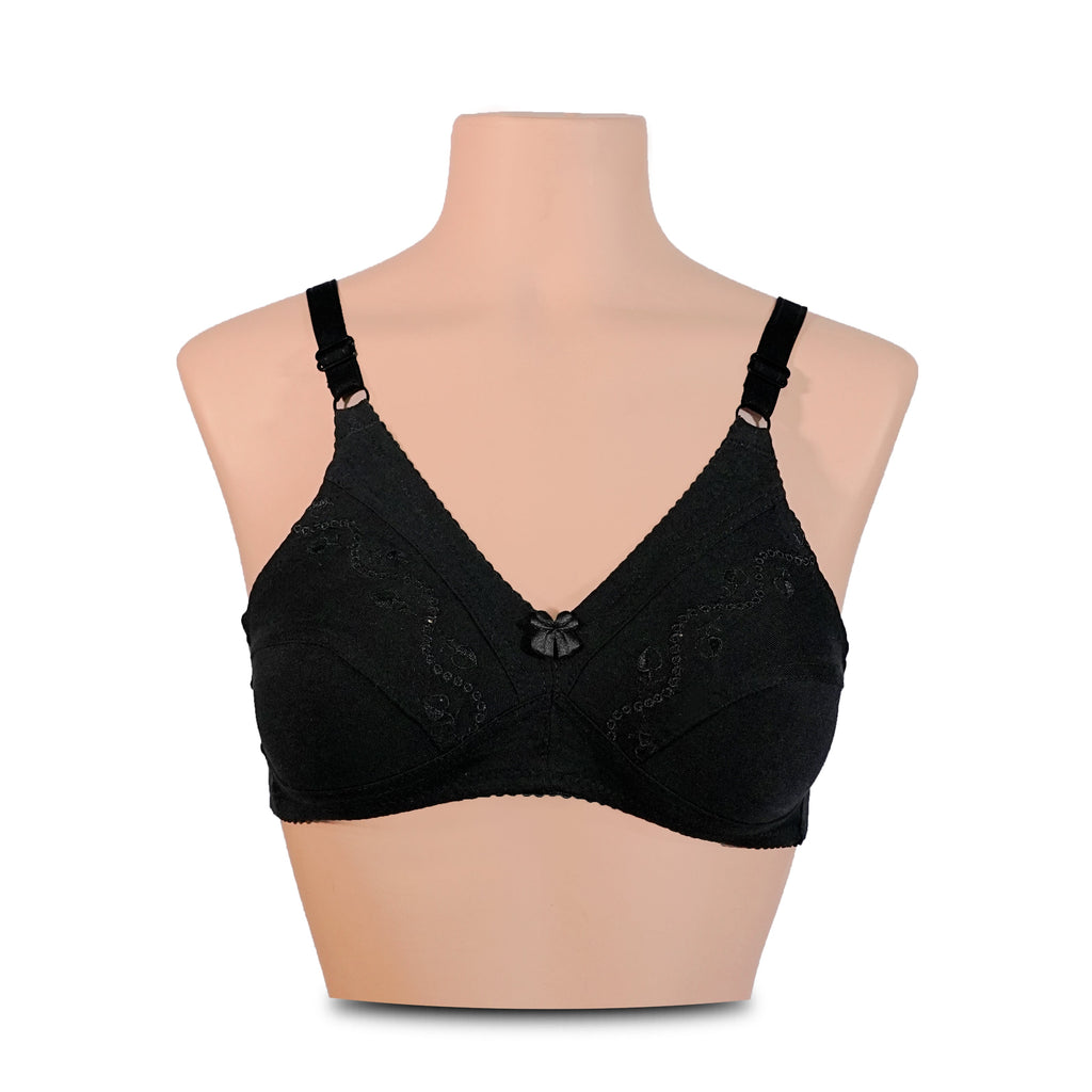 Soft-Embroidery Bra For Daily Wear - Pack Of 2