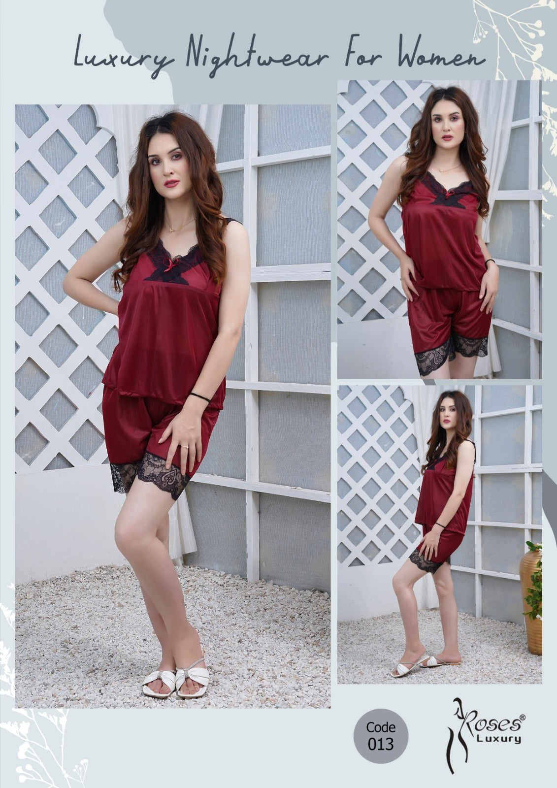 Roses Luxury 2-Piece Cami Nightwear Set